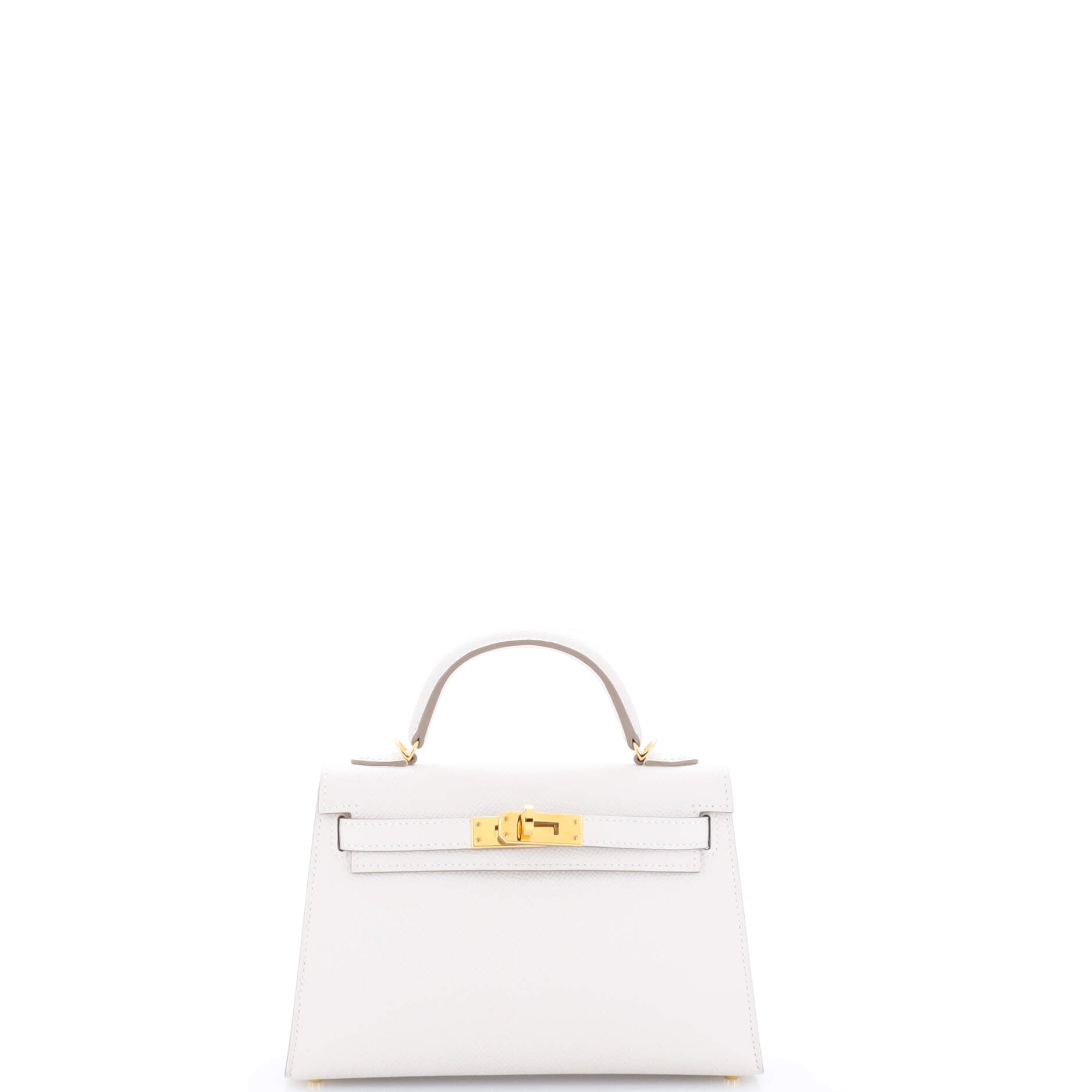 Hermes Kelly Mini II Bag Grey Epsom with Gold Hardware 20