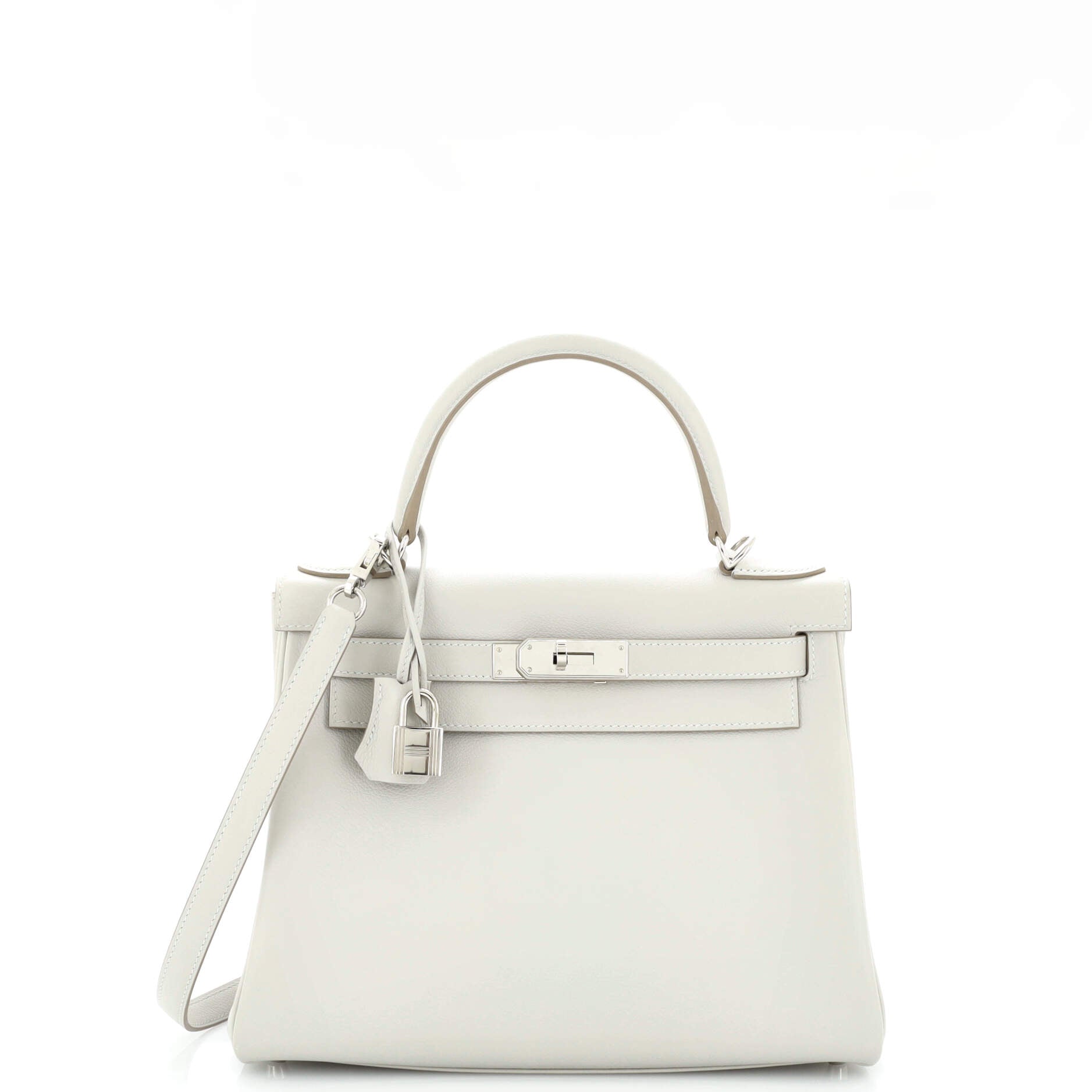 Hermes Kelly Handbag Grey Evercolor with Palladium Hardware 28
