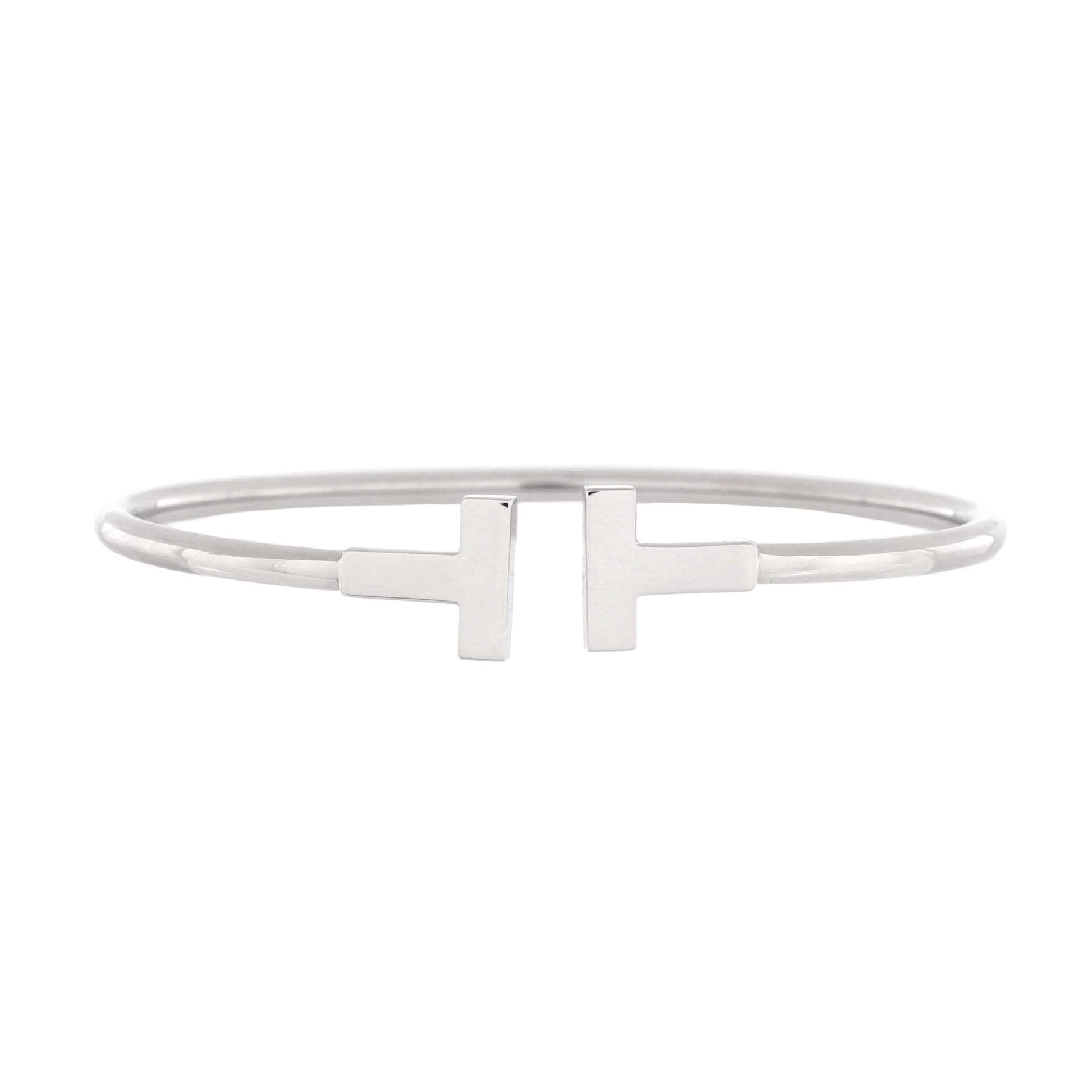 Tiffany & Co T Wire Bracelet 18K White Gold
