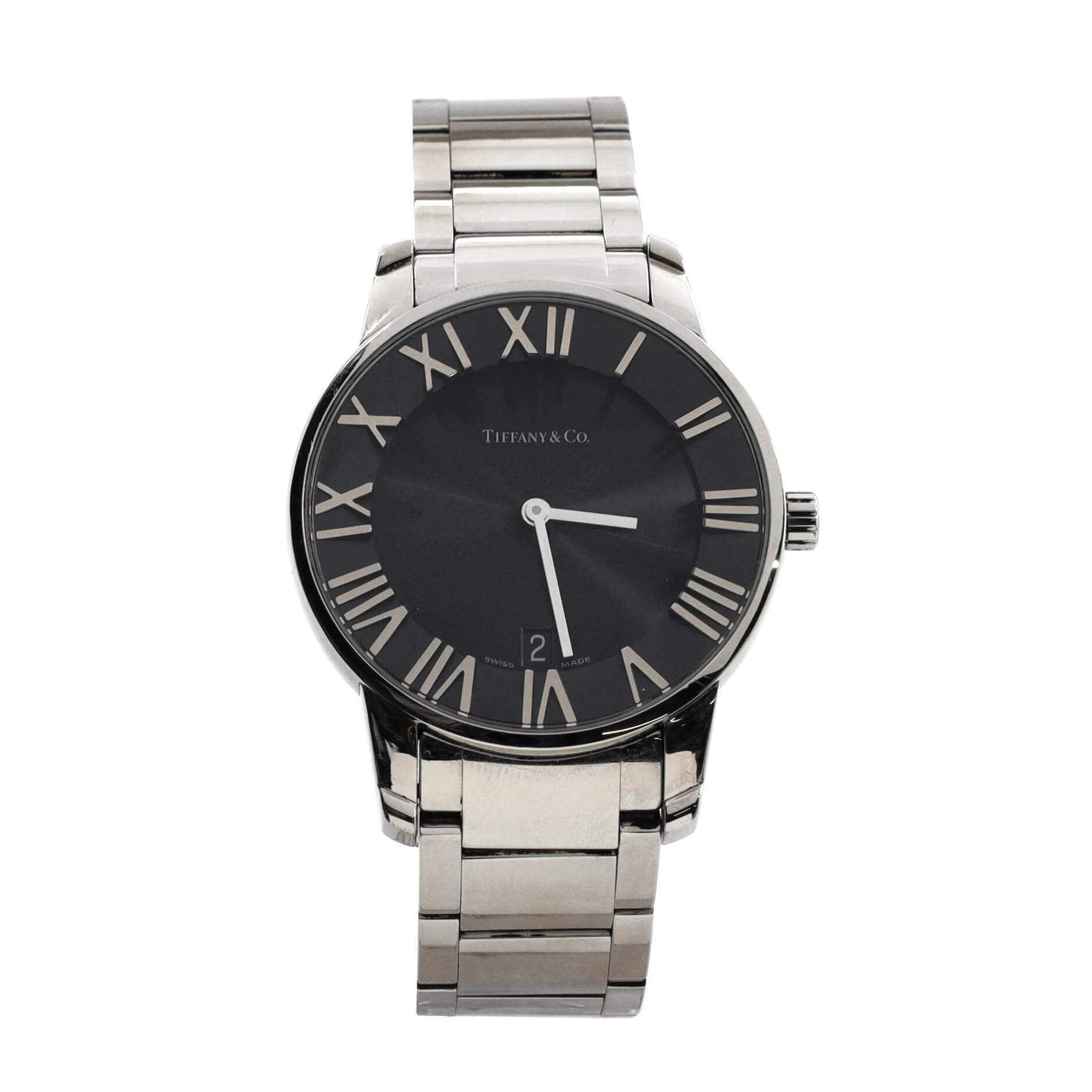 Tiffany & Co Atlas 2-Hand Quartz Watch Stainless Steel 37