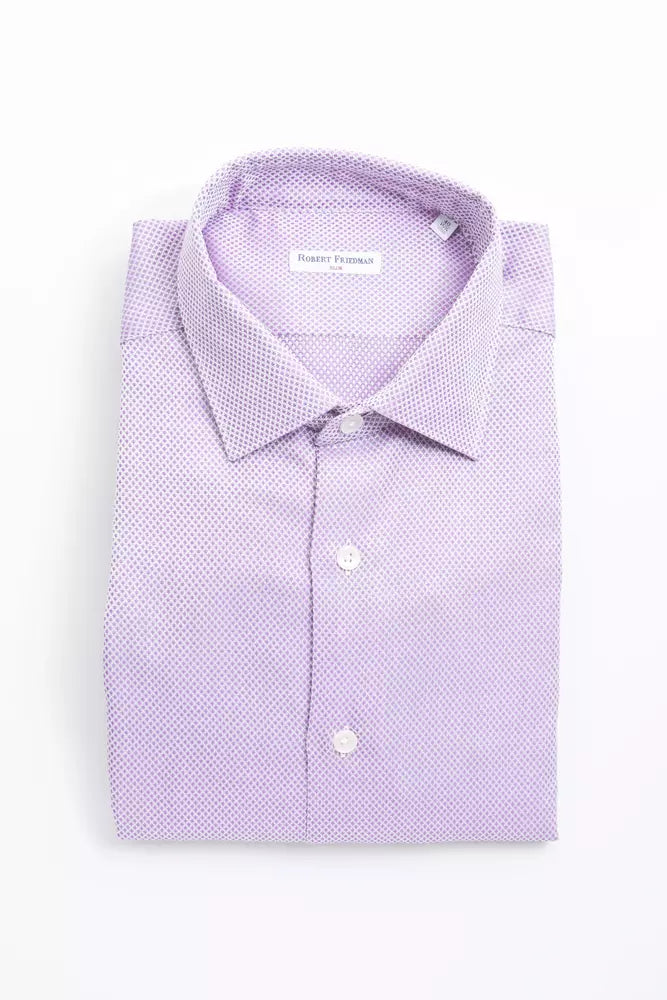 Robert Friedman Pink Cotton Men Shirt