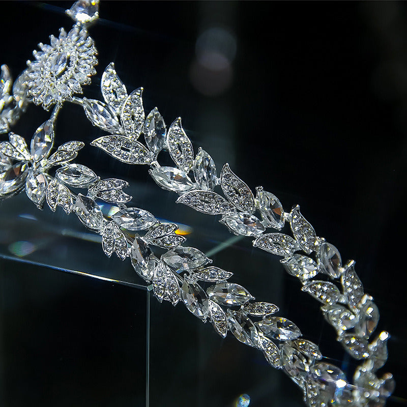 The New Crown Wedding Hair Accessories Bridal Headdress Crystal