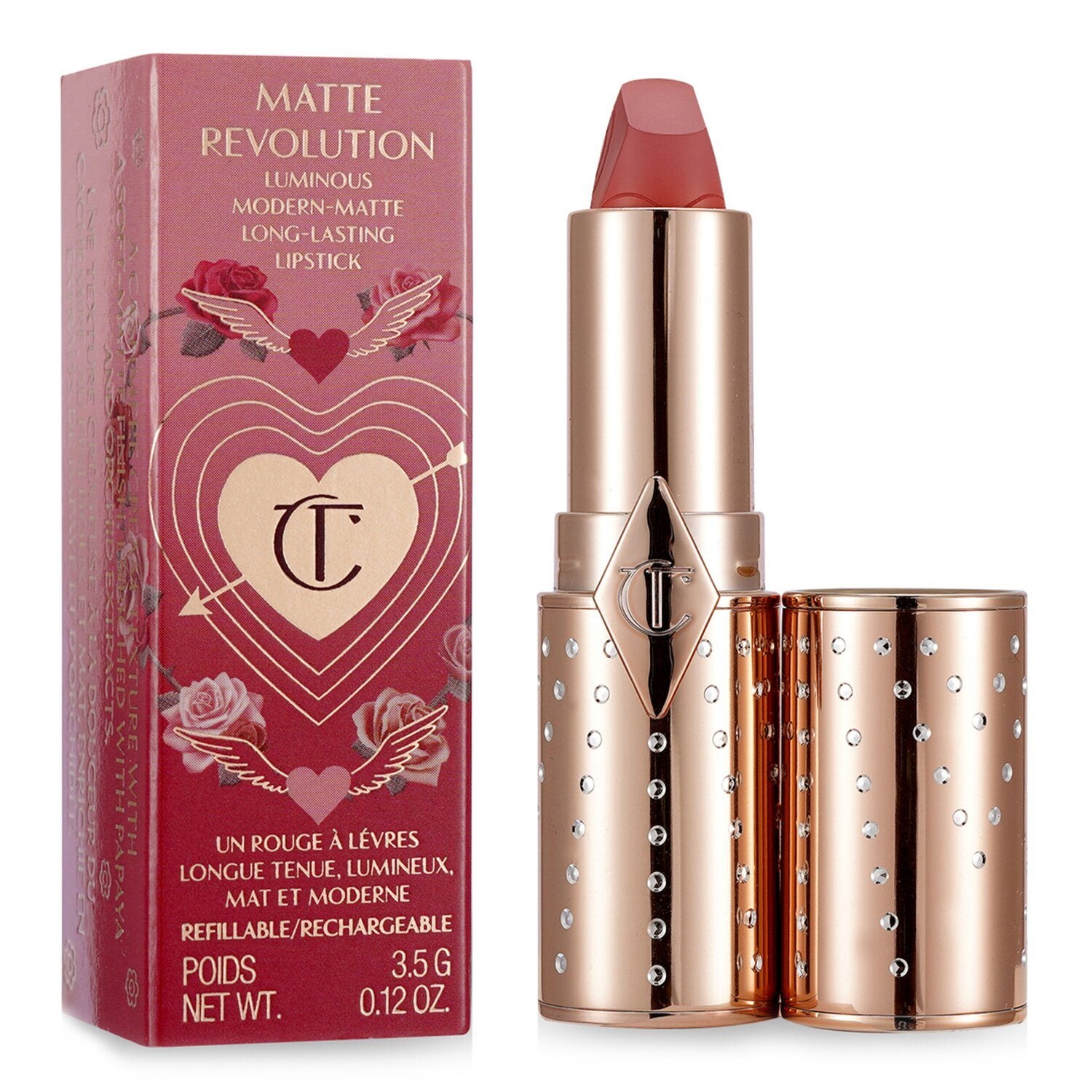 CHARLOTTE TILBURY - Matte Revolution Refillable Lipstick (Look Of Love Collection) - # Wedding Belles (Rose-Bud Pink) 176699 3.5g/0.12oz