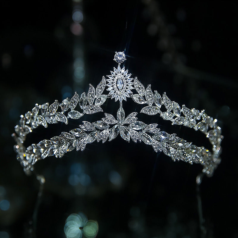 The New Crown Wedding Hair Accessories Bridal Headdress Crystal